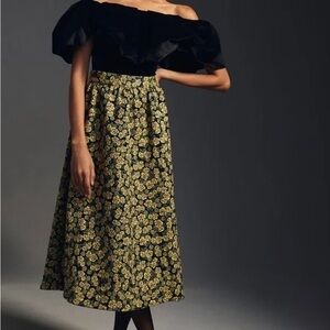 Anthropologie Maeve Brocade Maxi Skirt NWOT